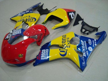 Rojo Amarillo Azul Corona Carrera Carenado Moto Suzuki GSXR 1000 K1 00-02