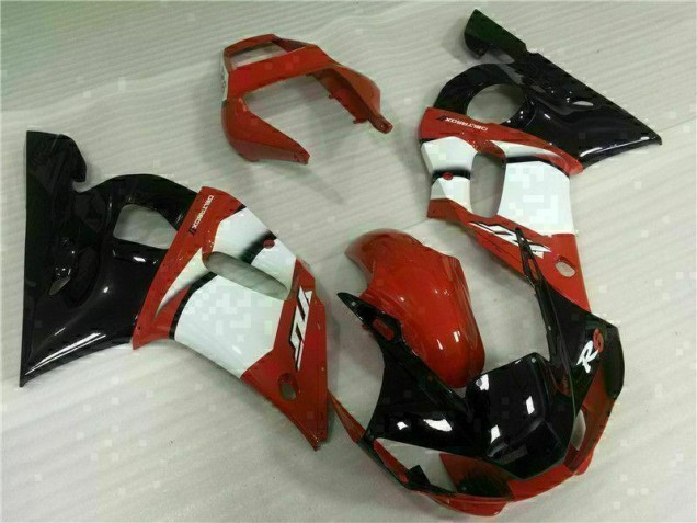 Rojo Blanco Carenado Moto Yamaha R6 98-02