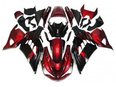 Rojo Negro Carenado Moto Kawasaki ZX14R ZZR 1400 12-21