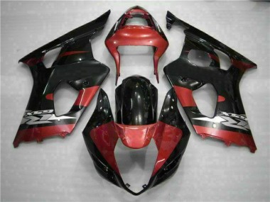 Rojo Negro Kit Carenado Moto Suzuki GSXR 1000 K3 03-04