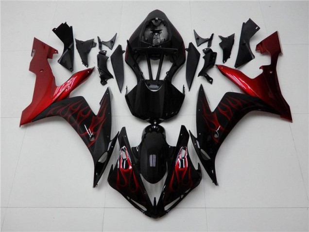 Rojo Negro Kit Completo Carenado Moto Yamaha R1 04-06