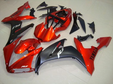 Rojo Negro Mate Carenado Moto Yamaha R1 04-06