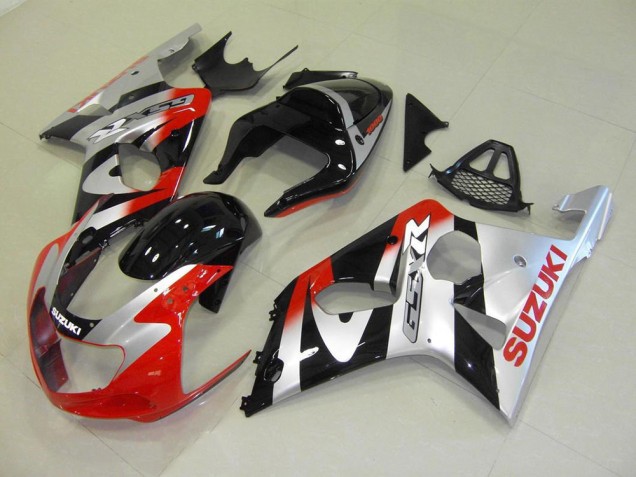 Rojo Plata Carenado Moto Suzuki GSXR 1000 K1 00-02