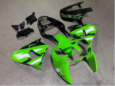 Verde Brillante Negro Carenado Moto Kawasaki ZX9R 00-01