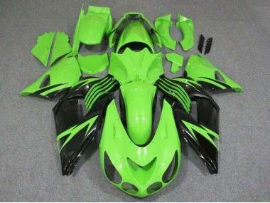 Verde Negro Carenado Moto Kawasaki ZX14R ZZR 1400 06-11