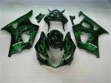 Verde Negro Carenado Moto Suzuki GSXR 1000 K3 03-04